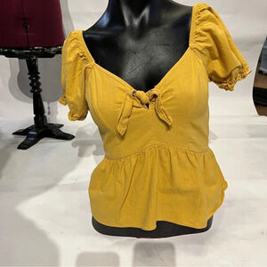 Siena sky Kelsey top dark orange womens size small